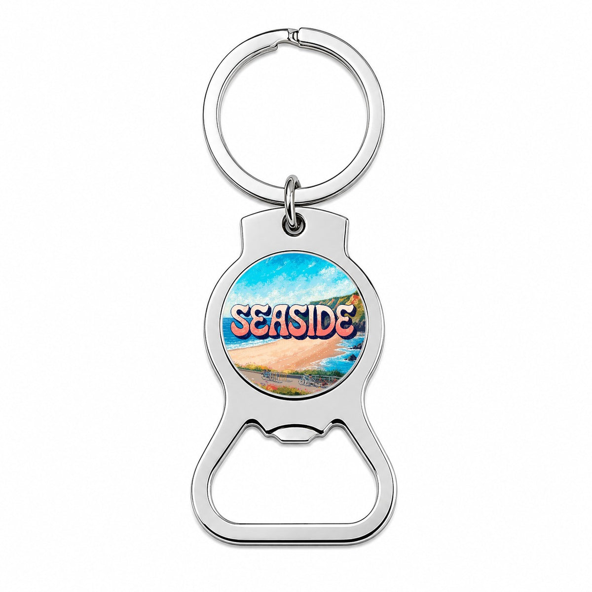 Seaside Oregon Travel Bottle Opener Keychain