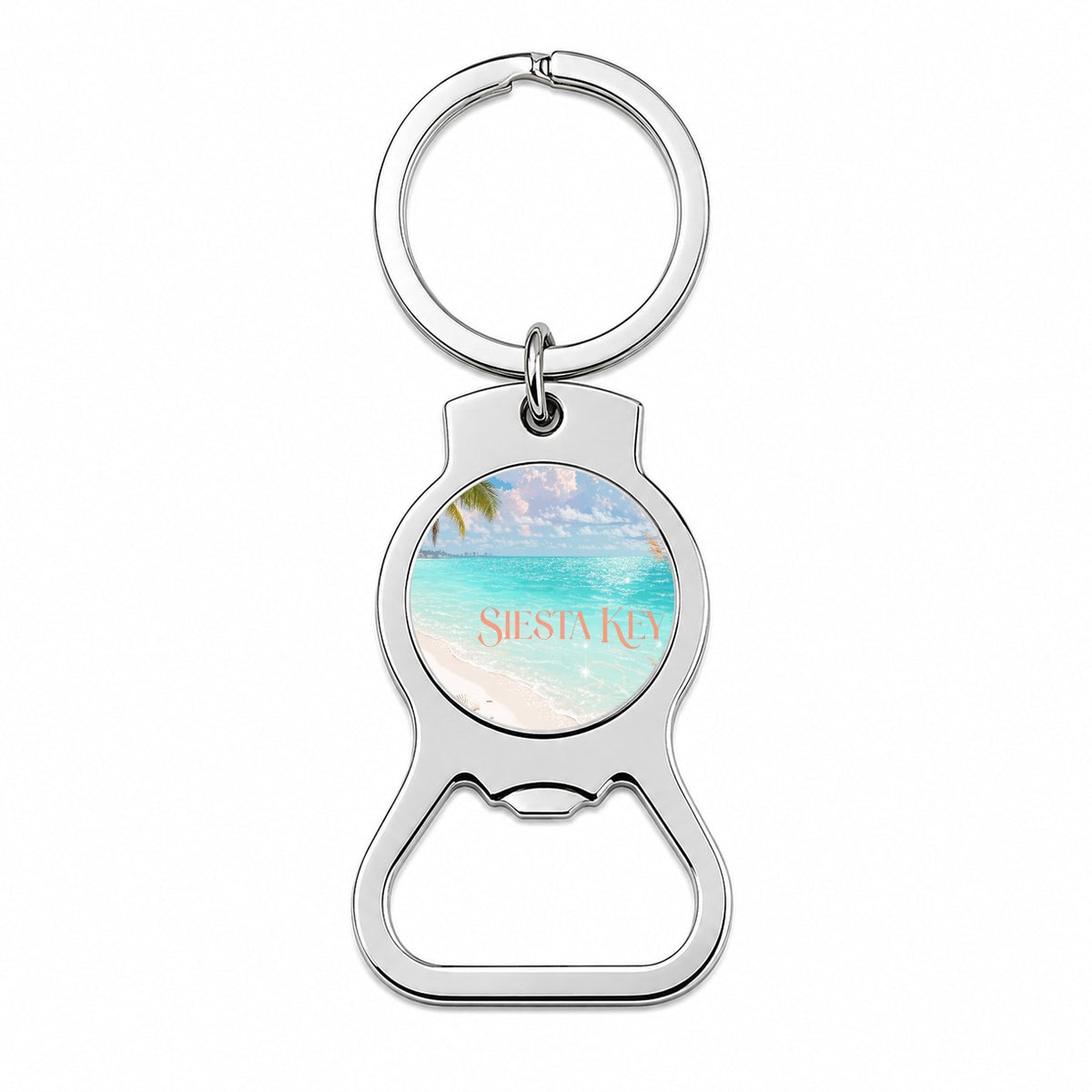 Siesta Key Florida Travel Bottle Opener Keychain