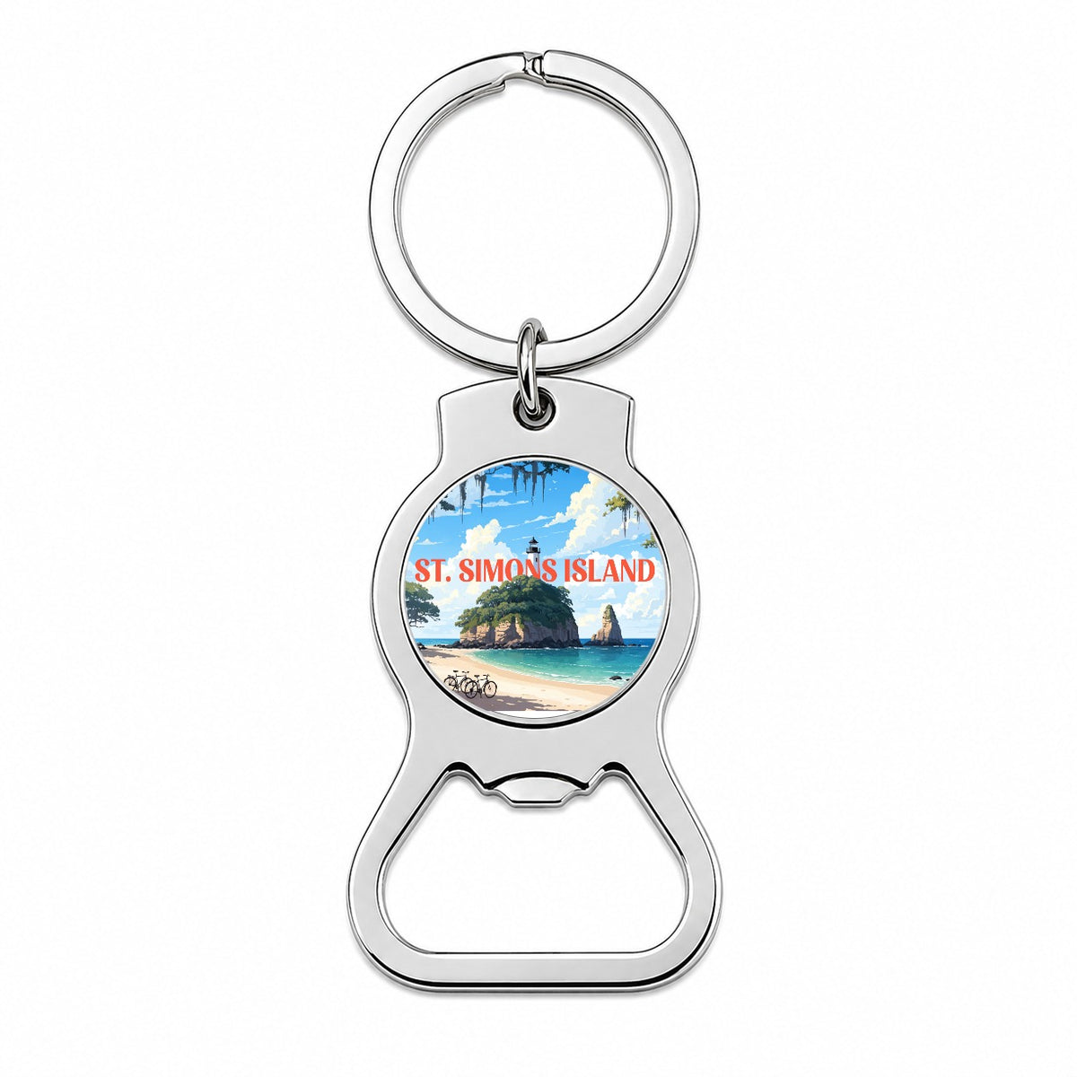 St Simons Island Georgia Travel Bottle Opener Keychain