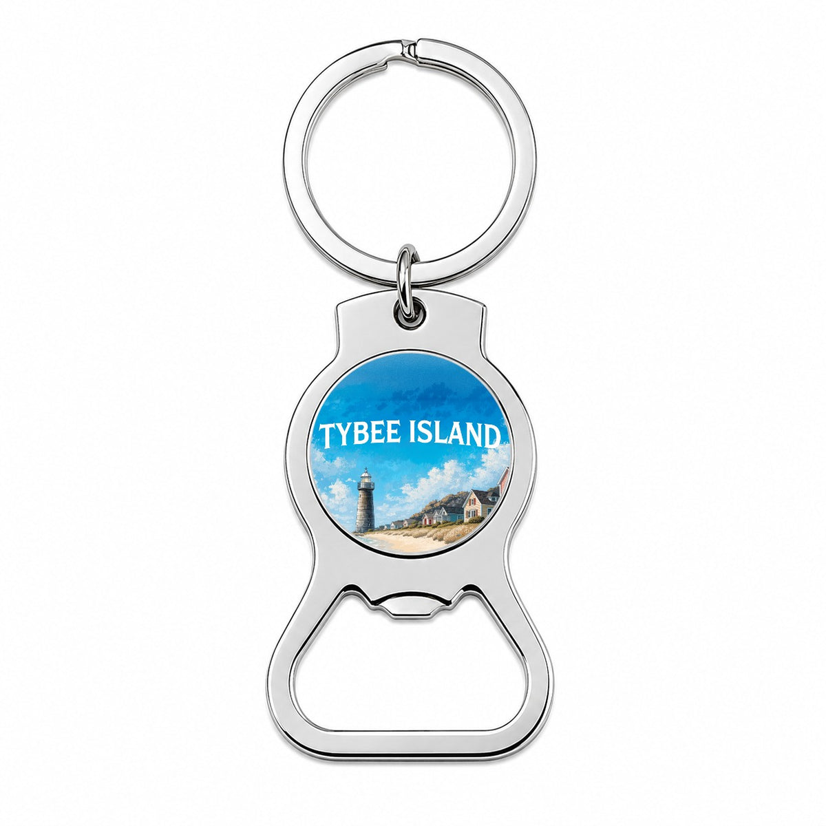Tybee Island Georgia Travel Bottle Opener Keychain
