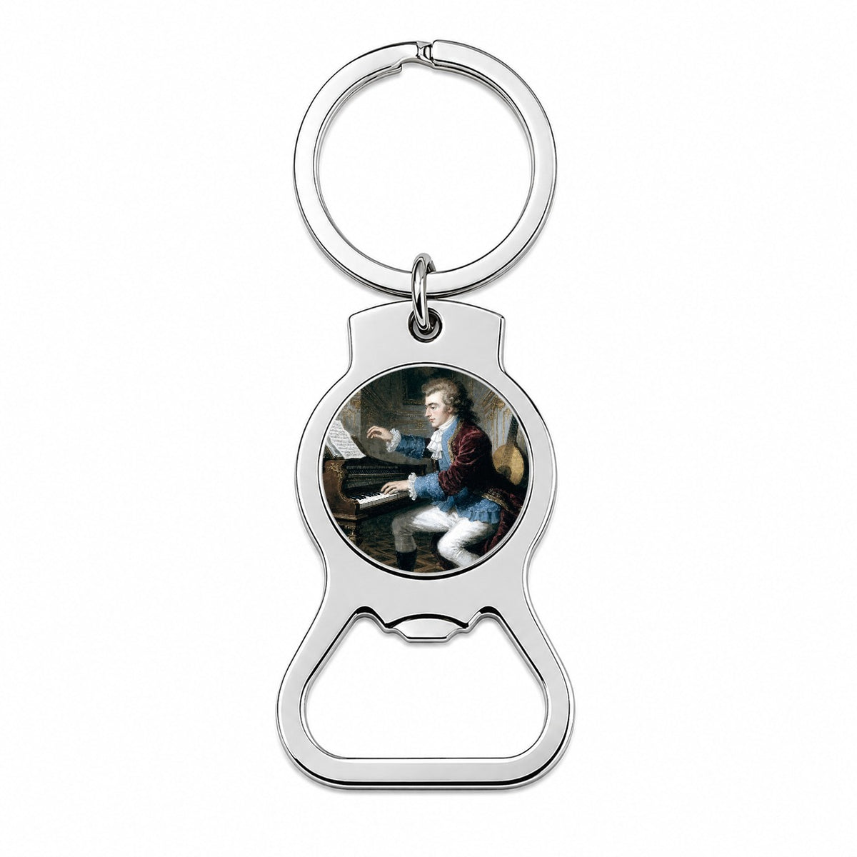 Wolfgang Mozart Composer Bottle Opener Keychain
