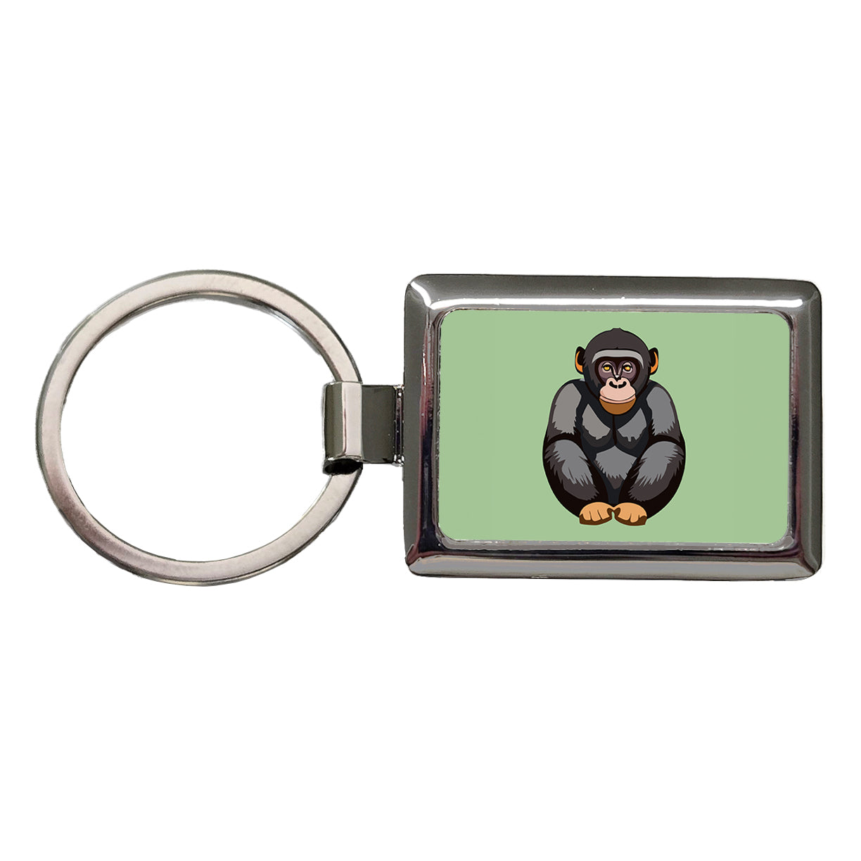 Bonobo Pygmy Chimpanzee Primate Africa Rectangle Metal Keychain