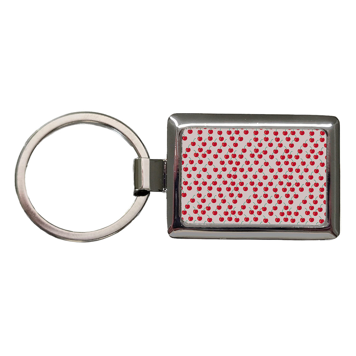 Cherries Cherry Cute Pattern Rectangle Metal Keychain