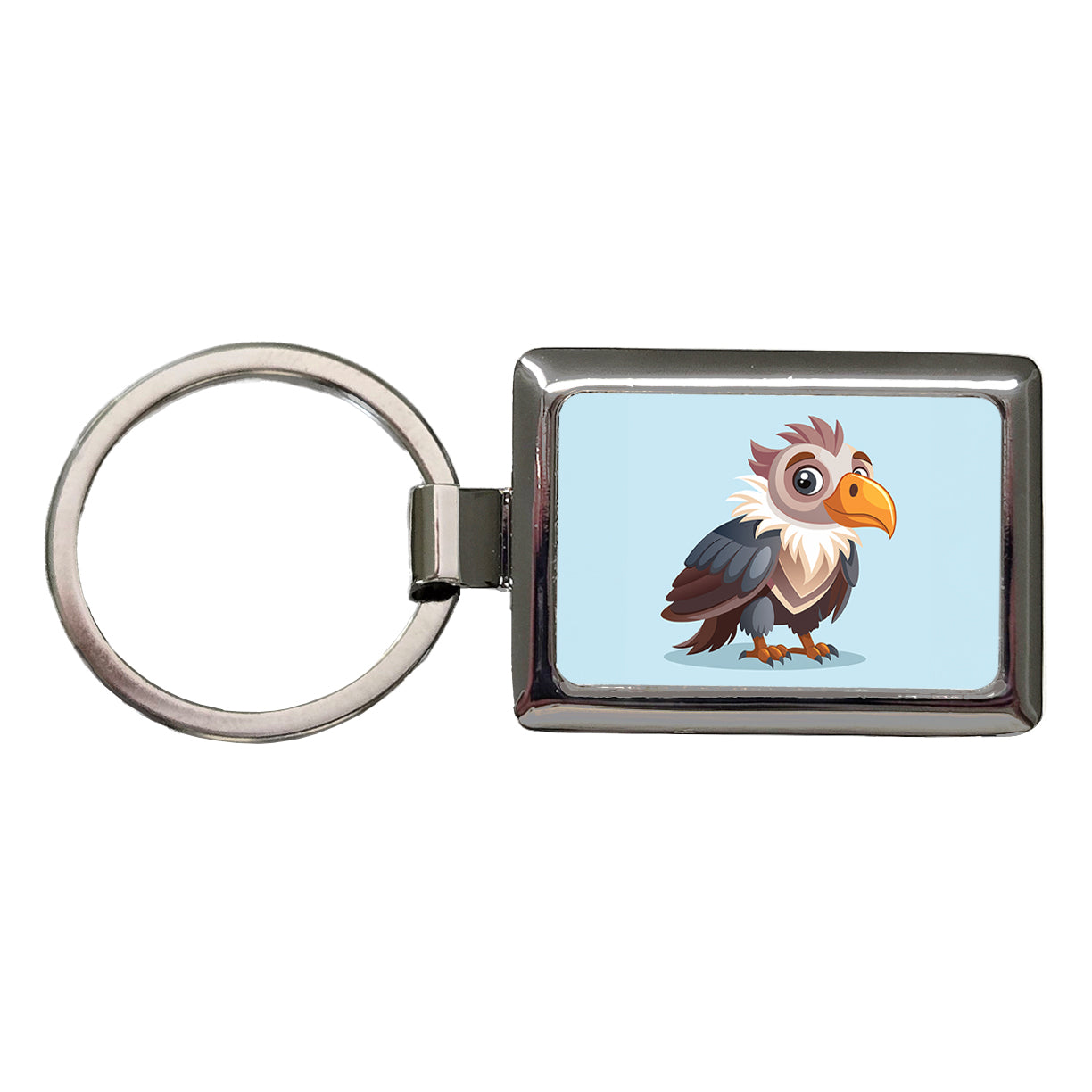 Condor Bird Cute Rectangle Metal Keychain