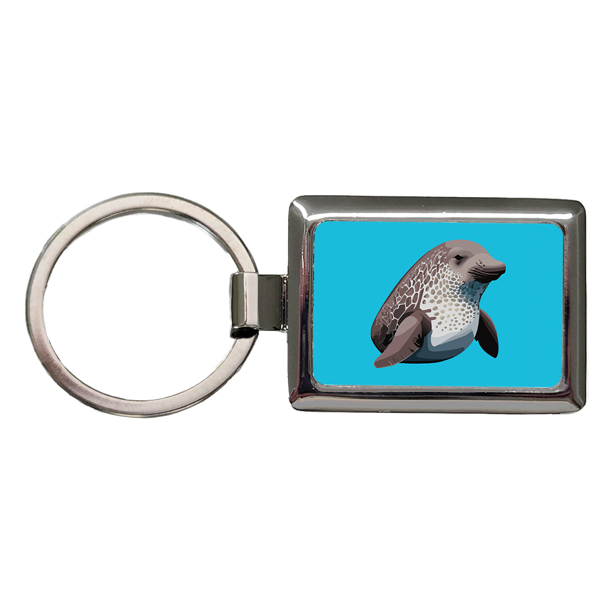 Dugong Sea Cow Rectangle Metal Keychain