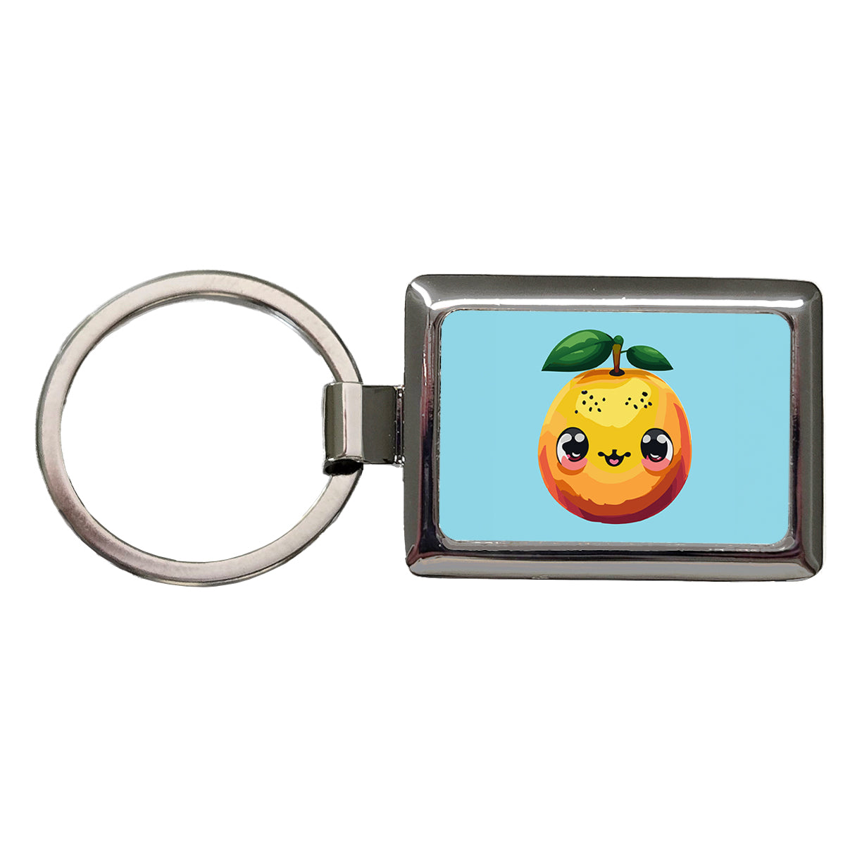Mango Fruit Kawaii Rectangle Metal Keychain