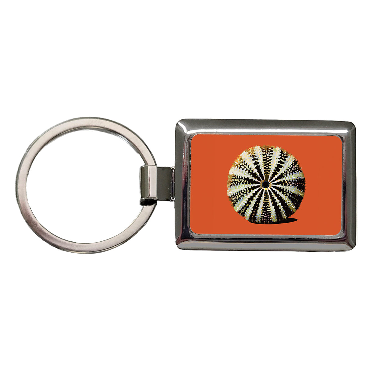 Sea Urchin Ocean Animal Echinoderm Rectangle Metal Keychain