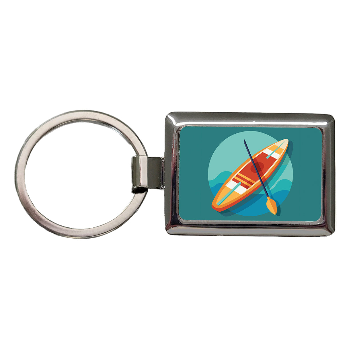 Stand Up Paddle Board Boarding SUP Rectangle Metal Keychain