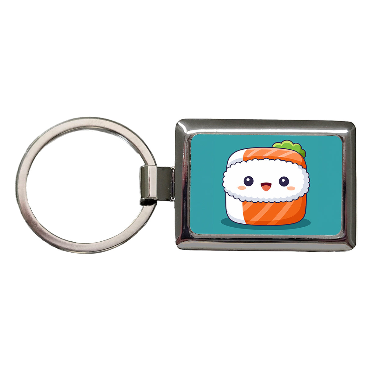 Sushi Food Cute Rectangle Metal Keychain
