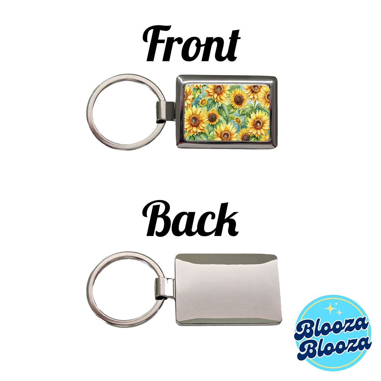 Lots Of Sunflowers Rectangle Metal Keychain