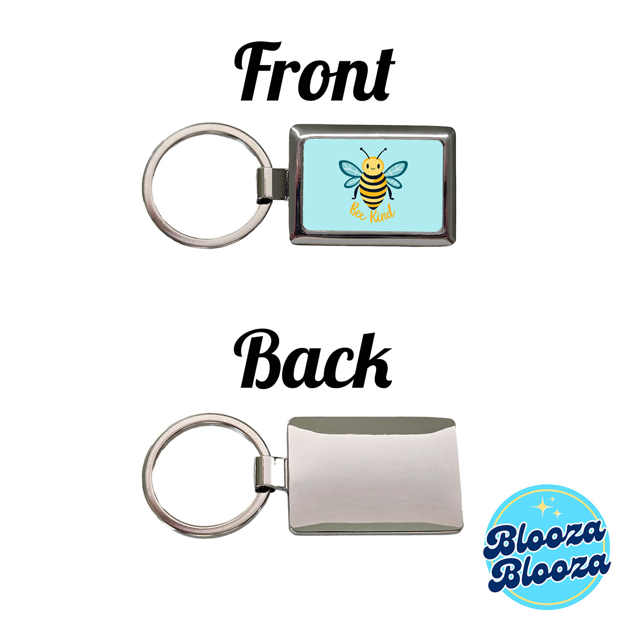 Bee Be Kind Cute Sweet Rectangle Metal Keychain
