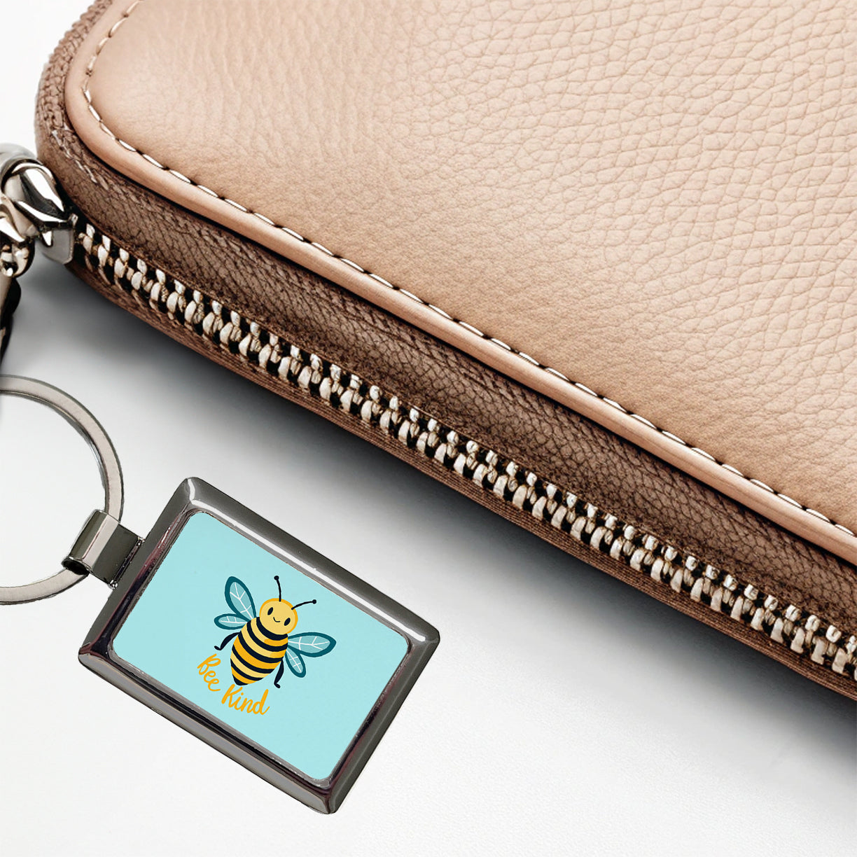 Bee Be Kind Cute Sweet Rectangle Metal Keychain