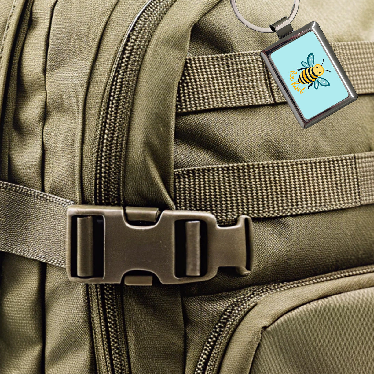 Bee Be Kind Cute Sweet Rectangle Metal Keychain