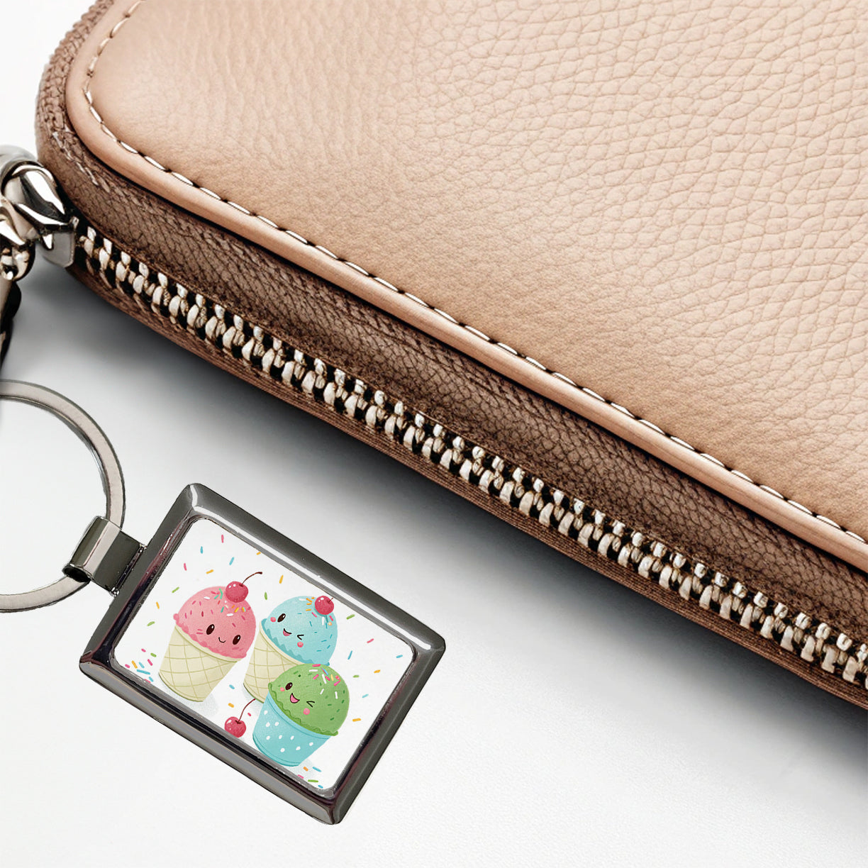 Kawaii Snowcones Rectangle Metal Keychain
