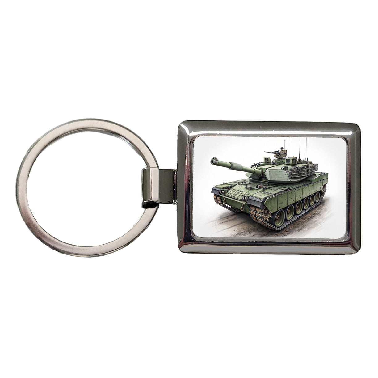 M1 Abrams US Main Battle Tank Rectangle Metal Keychain
