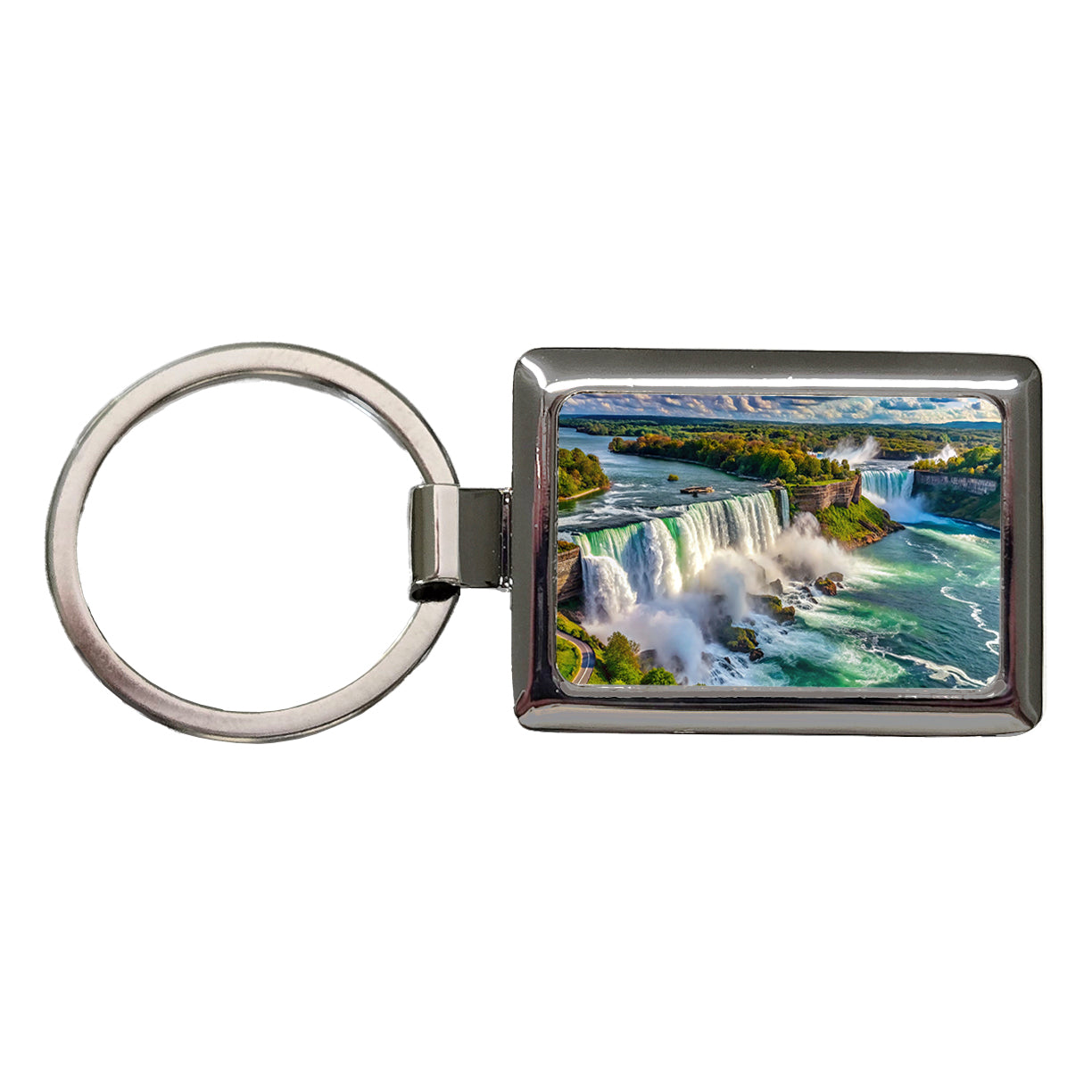Niagara Falls New York Rectangle Metal Keychain