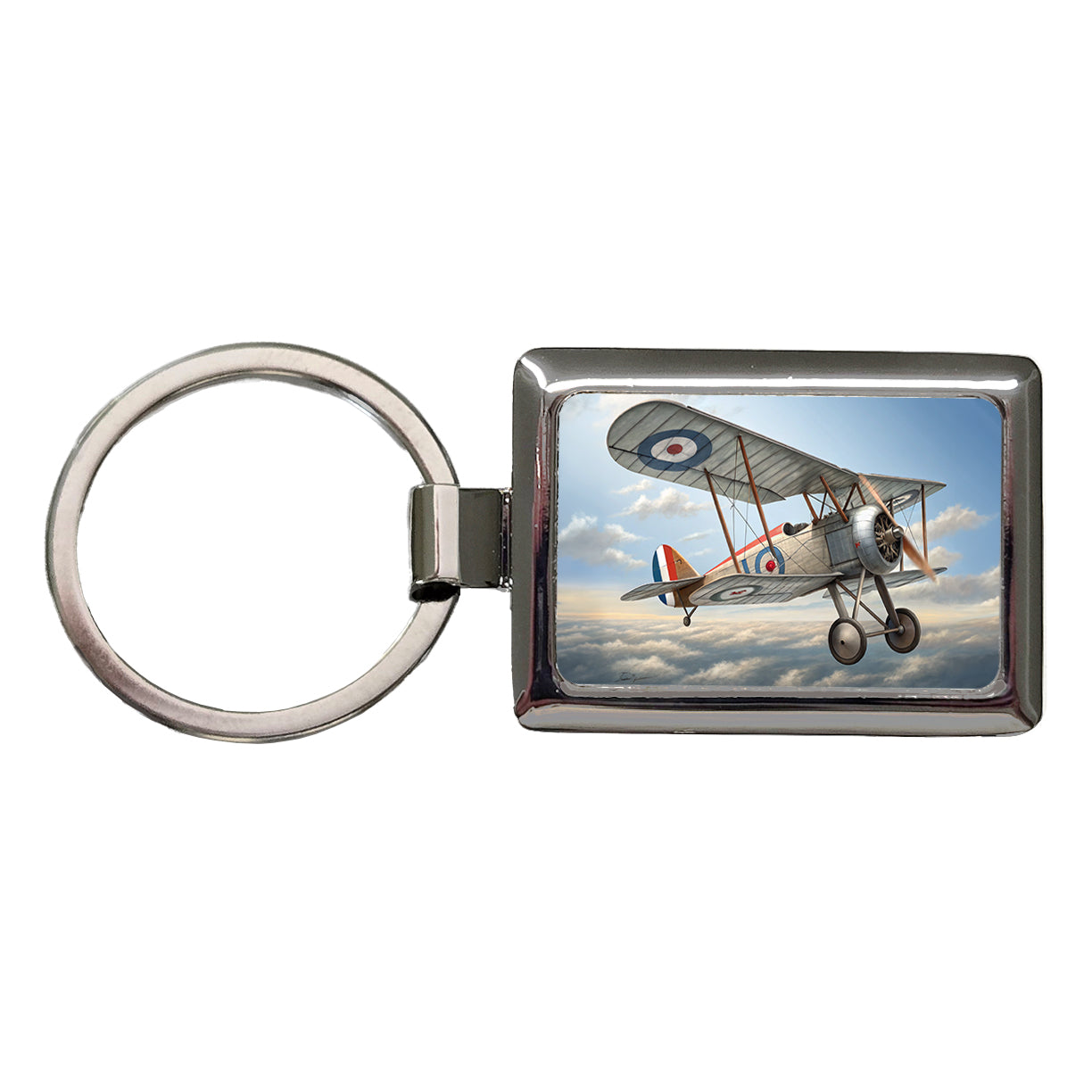 Nieuport 17 WWI French Fighter Plane Rectangle Metal Keychain