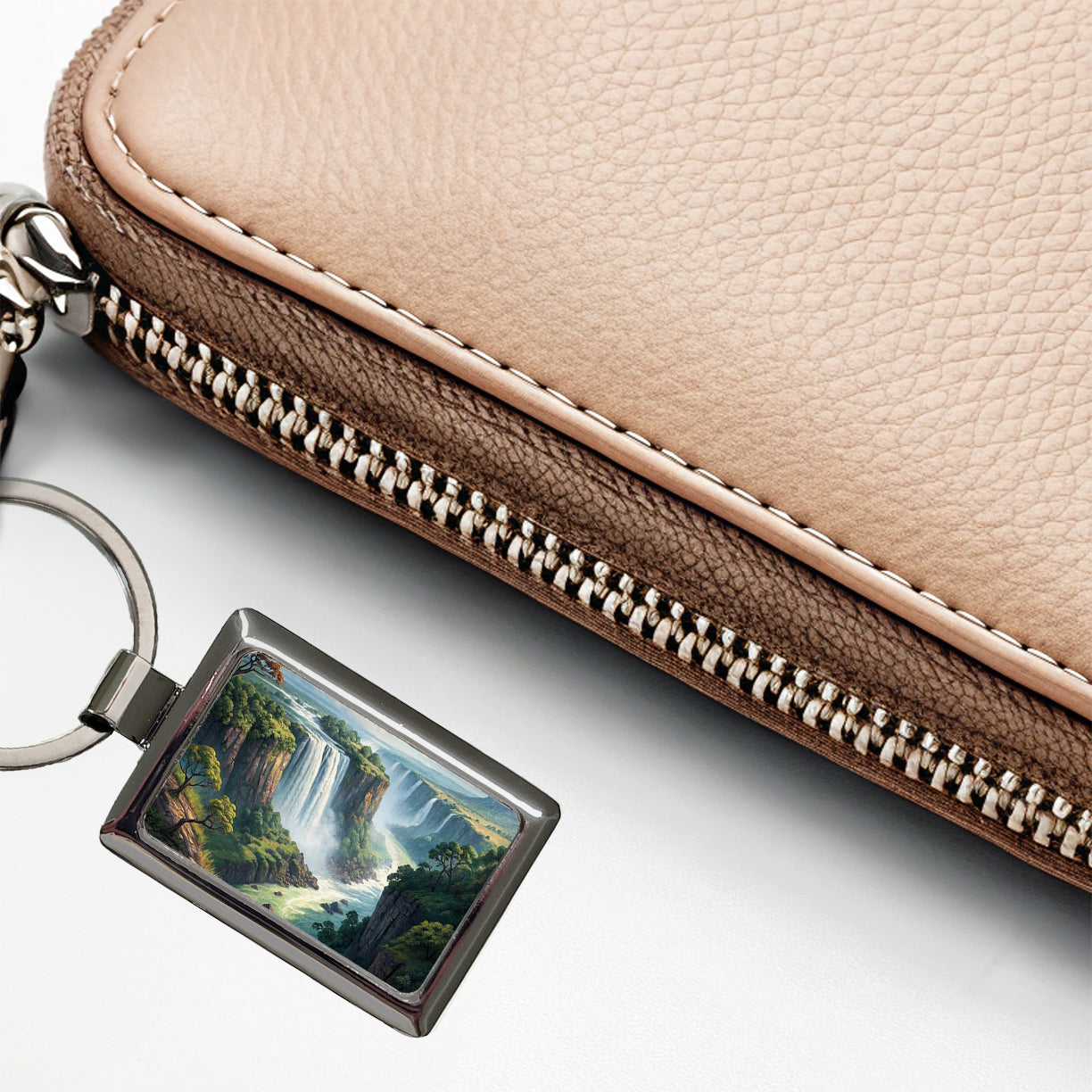 Victoria Falls Zimbabwe Zambia Africa Rectangle Metal Keychain
