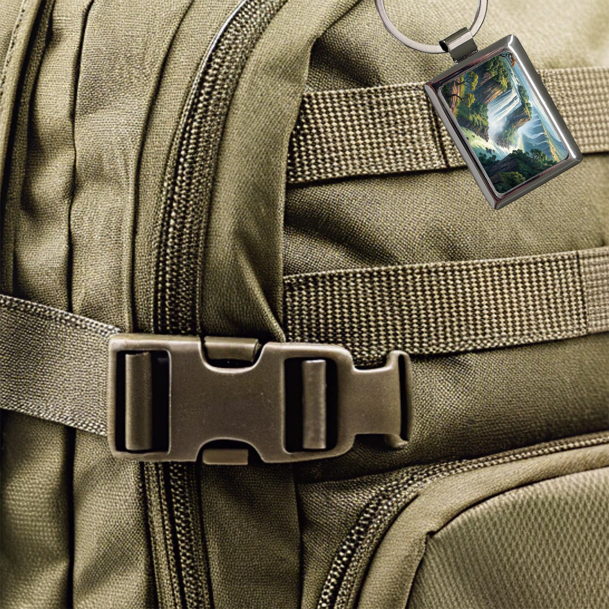 Victoria Falls Zimbabwe Zambia Africa Rectangle Metal Keychain