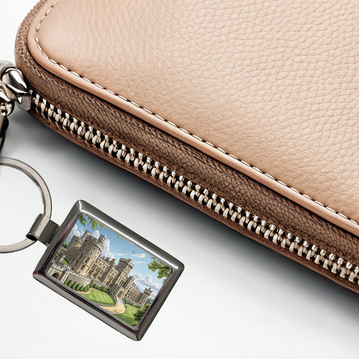 Windsor Castle England Great Britain Rectangle Metal Keychain
