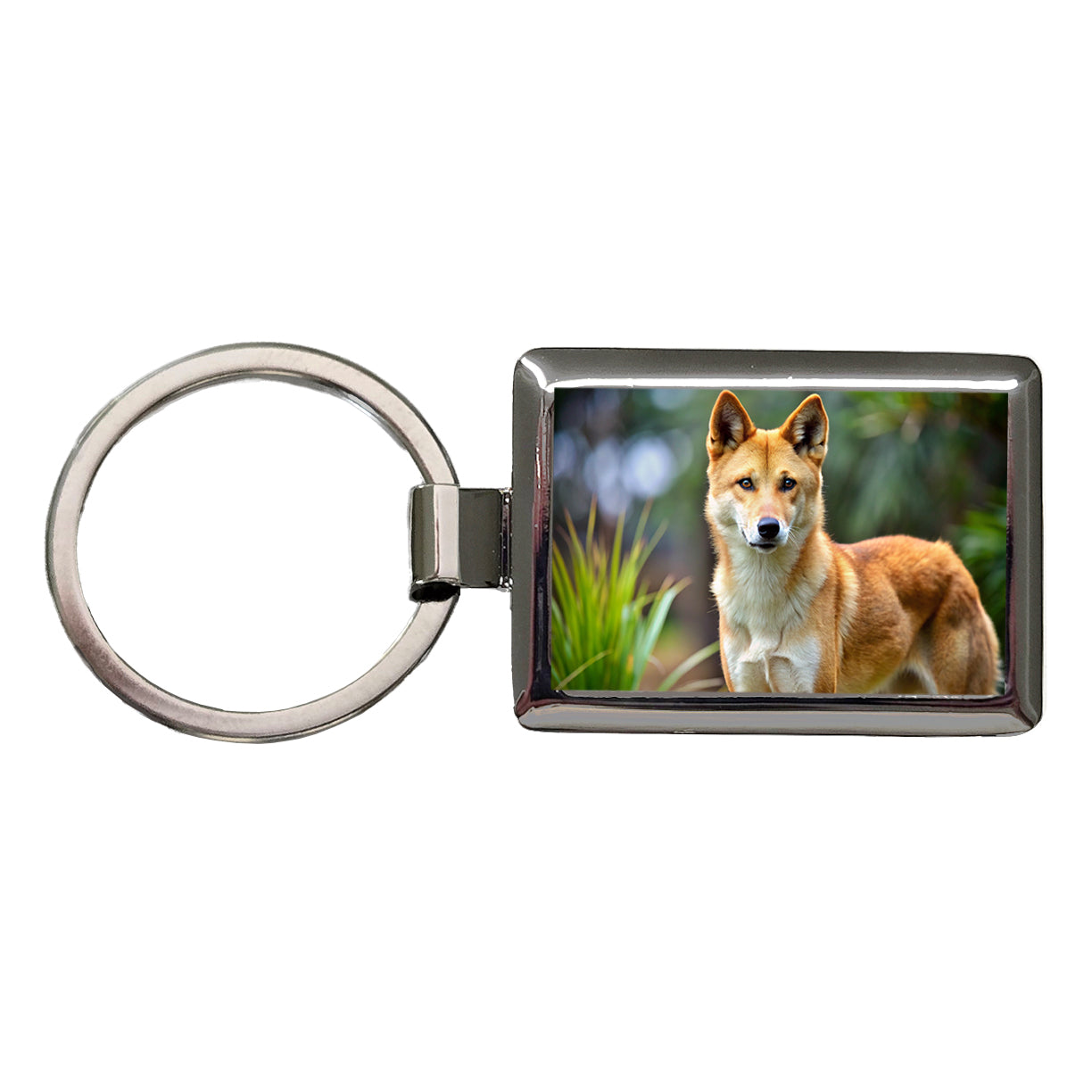Australian Dingo Rectangle Metal Keychain