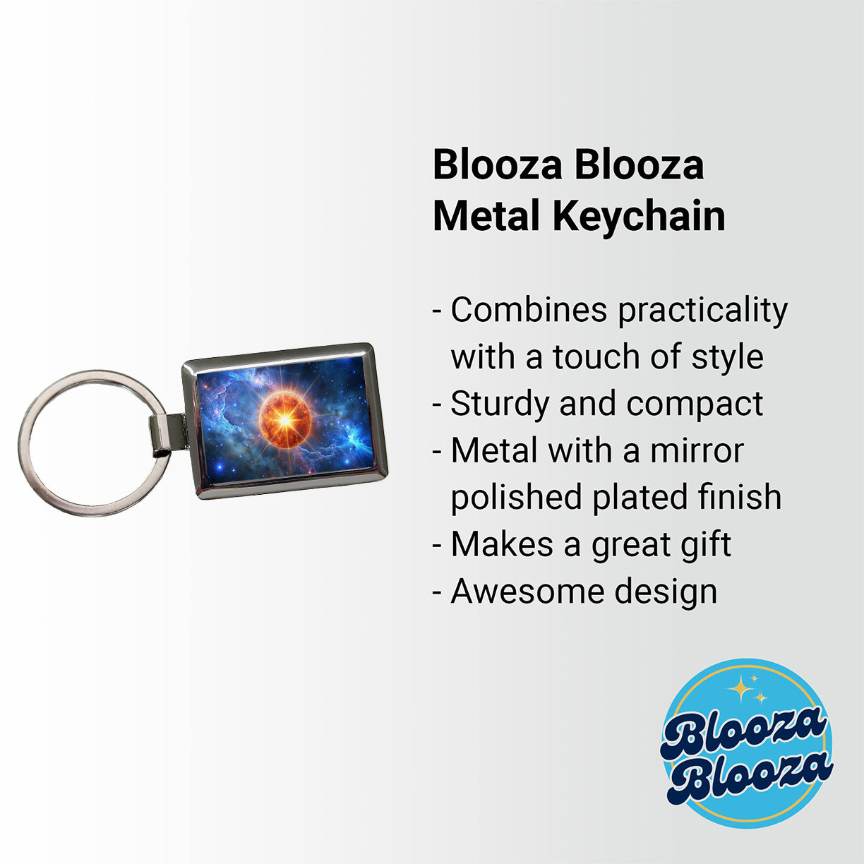 Star Going Nova Sci-fi Galaxy Space Rectangle Metal Keychain