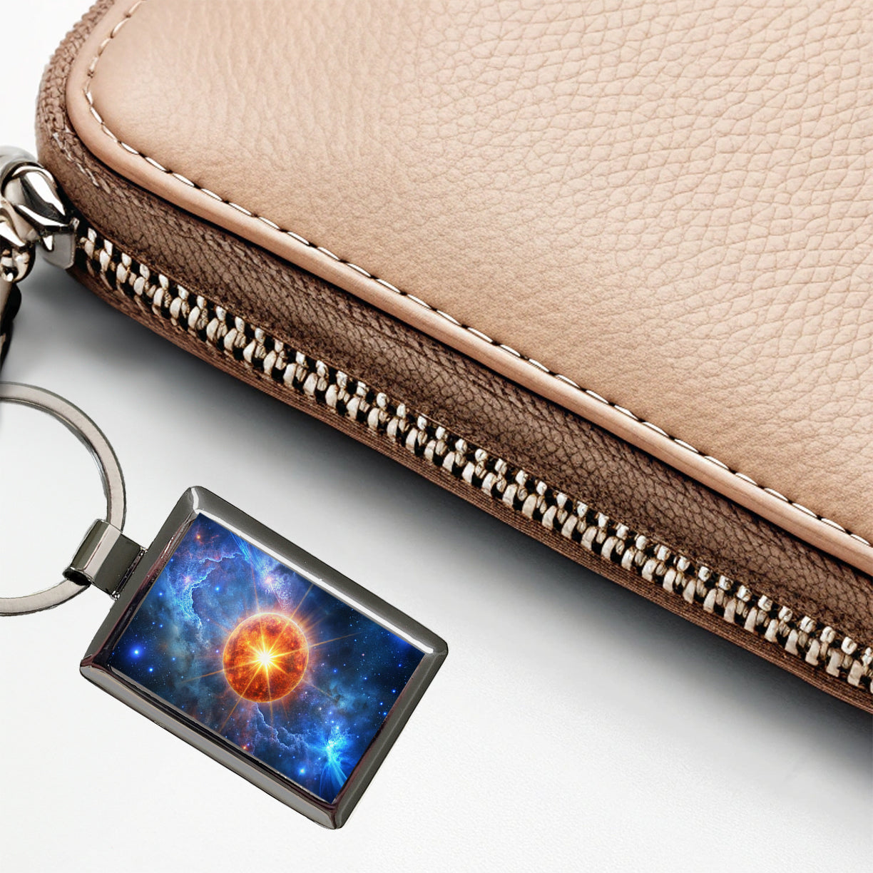 Star Going Nova Sci-fi Galaxy Space Rectangle Metal Keychain