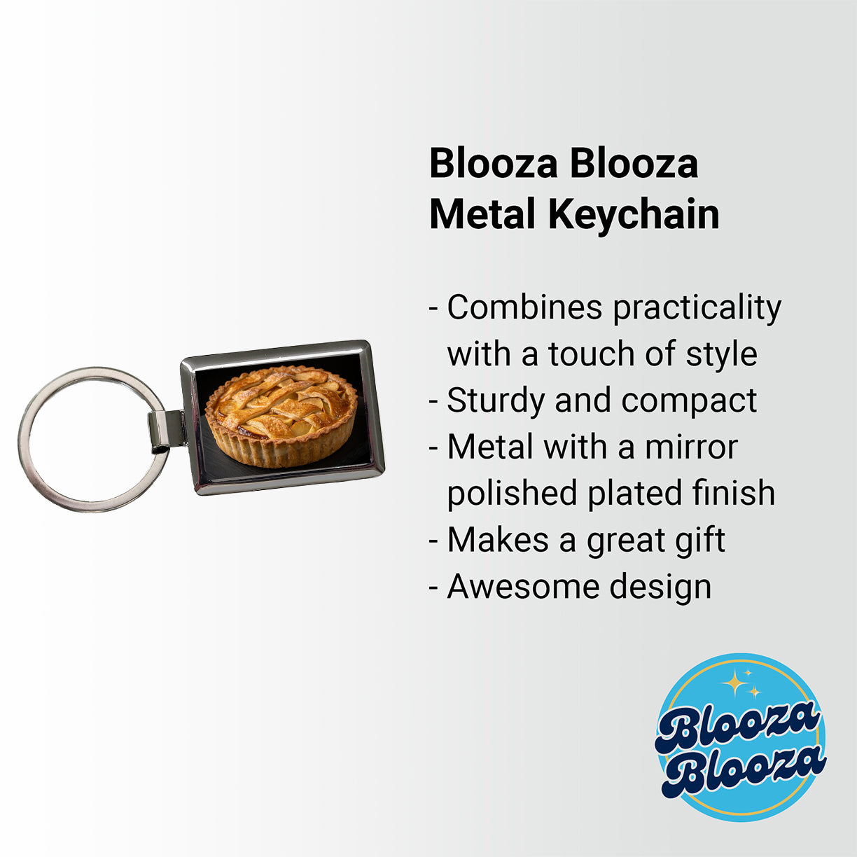 Traditional Lattice Crust Apple Pie Rectangle Metal Keychain