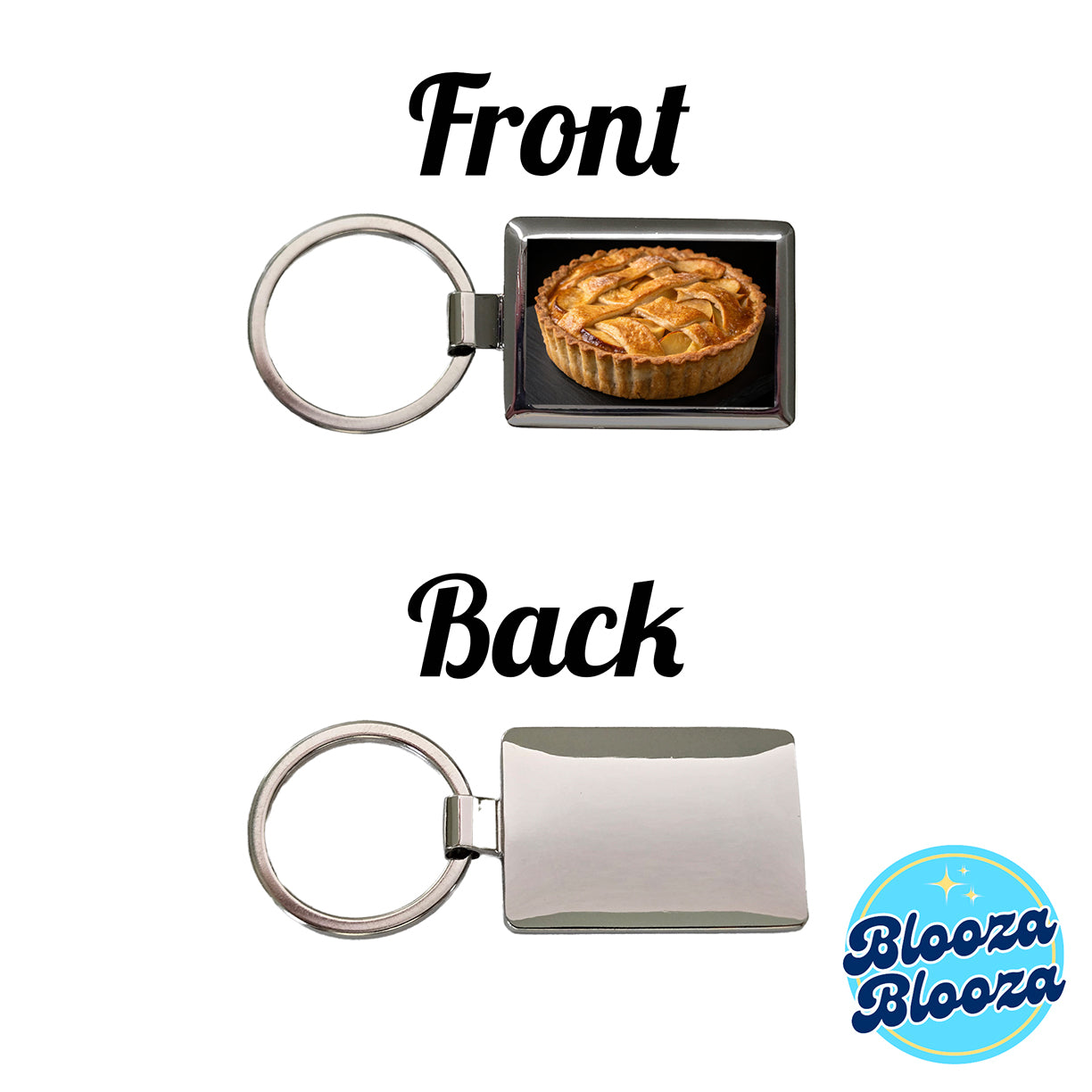 Traditional Lattice Crust Apple Pie Rectangle Metal Keychain