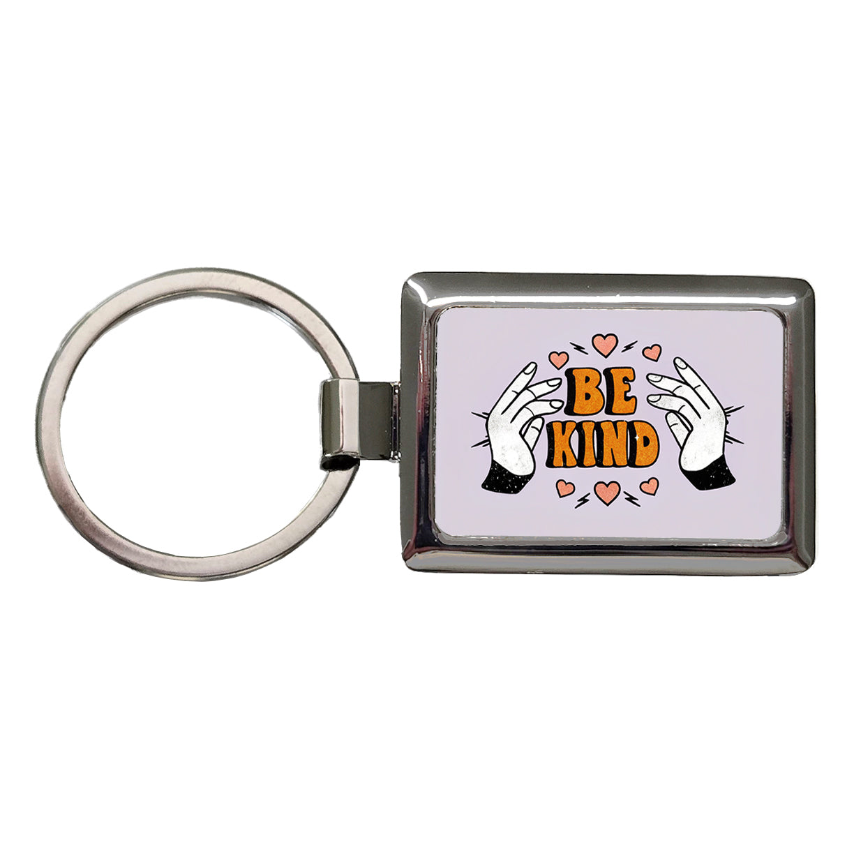 Be Kind Rectangle Metal Keychain