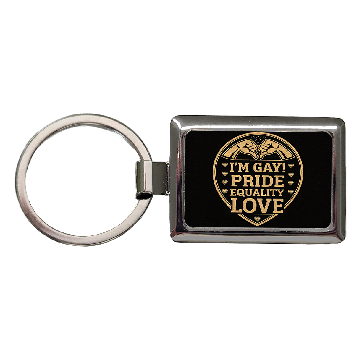 I'm Gay Pride Equality Love Rectangle Metal Keychain