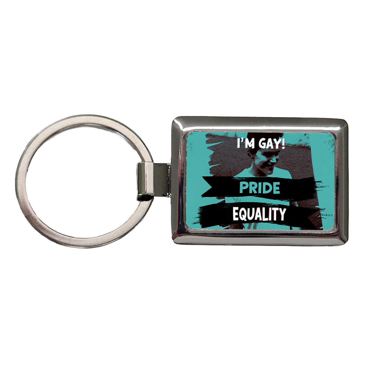 I'm Gay Pride Equality Rectangle Metal Keychain