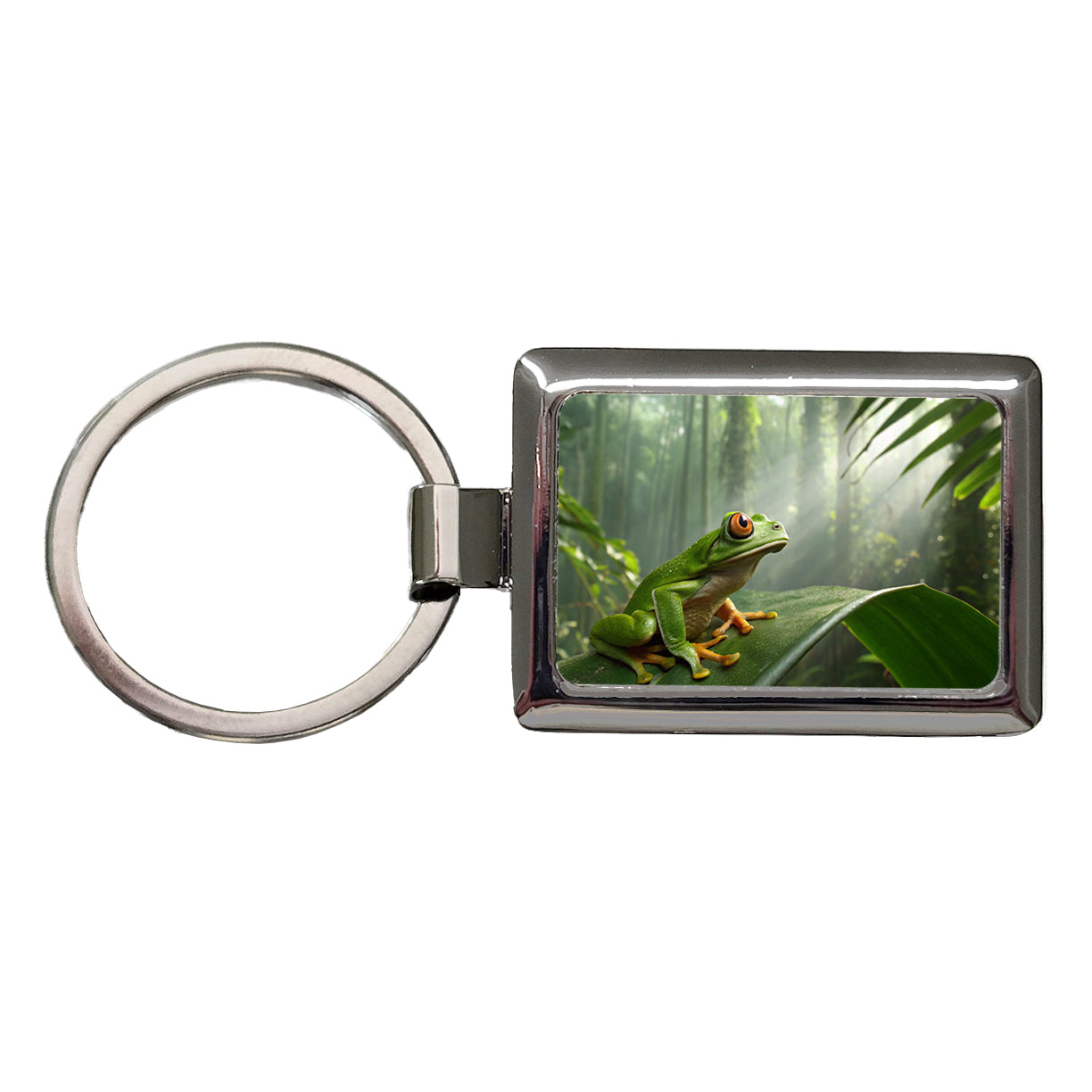 Puerto Rico Frog Cute Rectangle Metal Keychain