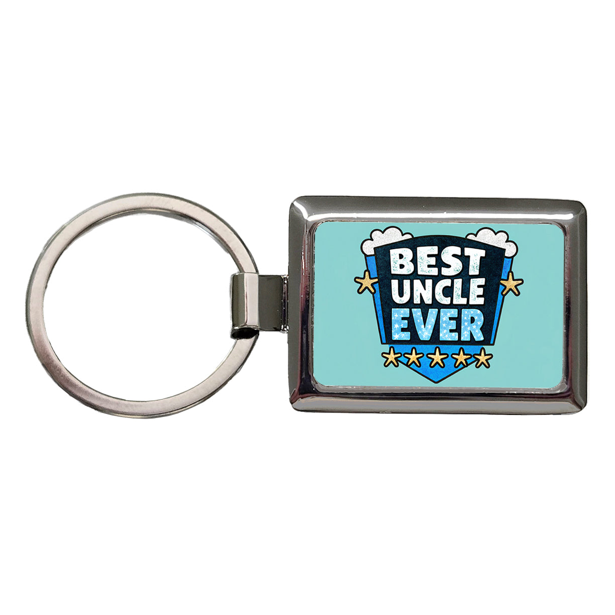 Best Uncle Ever Rectangle Metal Keychain