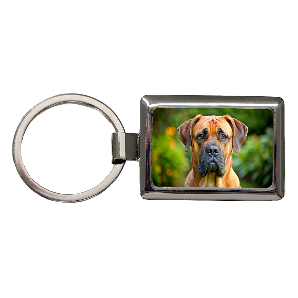 Boerboel Dog Photo Rectangle Metal Keychain