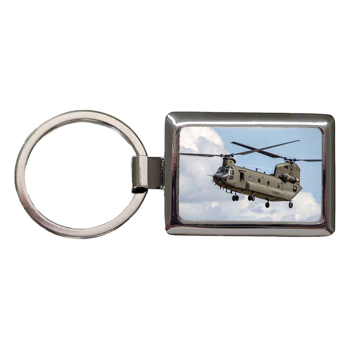 CH-47 Chinook Heavy-Lift Helicopter Rectangle Metal Keychain