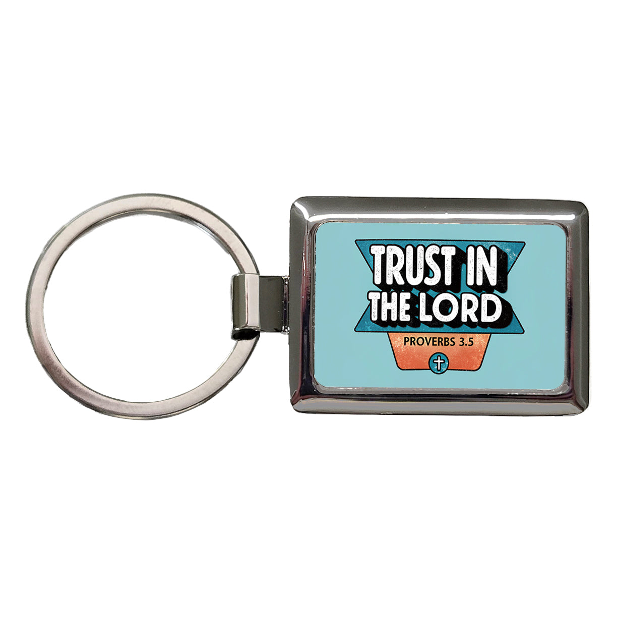 Proverbs Trust In The Lord Bible Christian Rectangle Metal Keychain