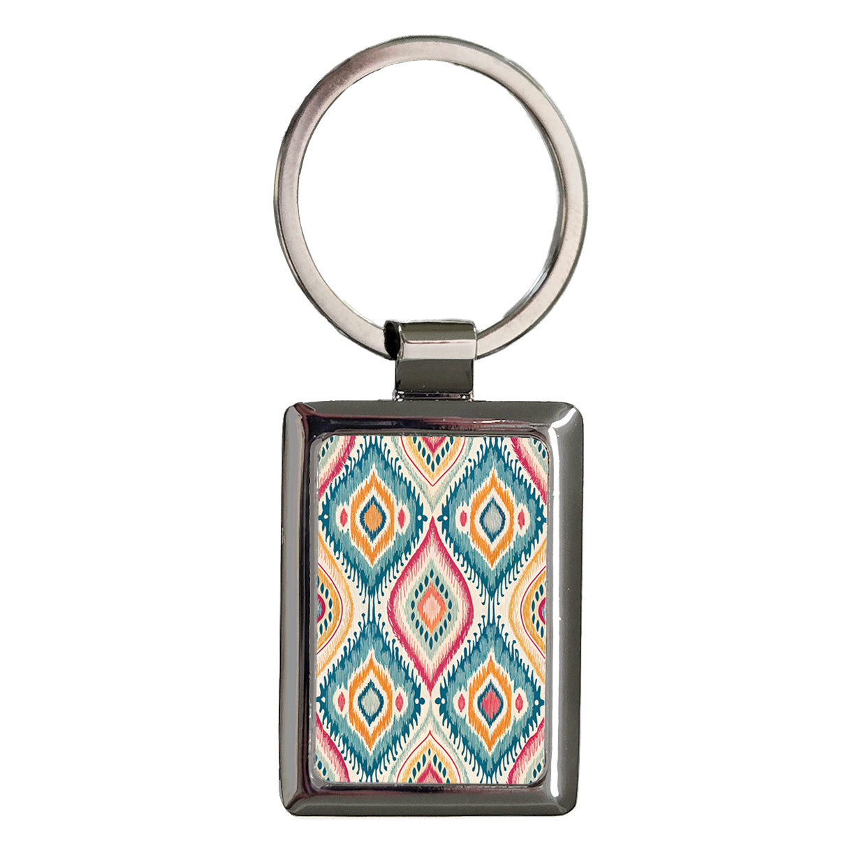 Ikat Lovely Background Rectangle Metal Keychain