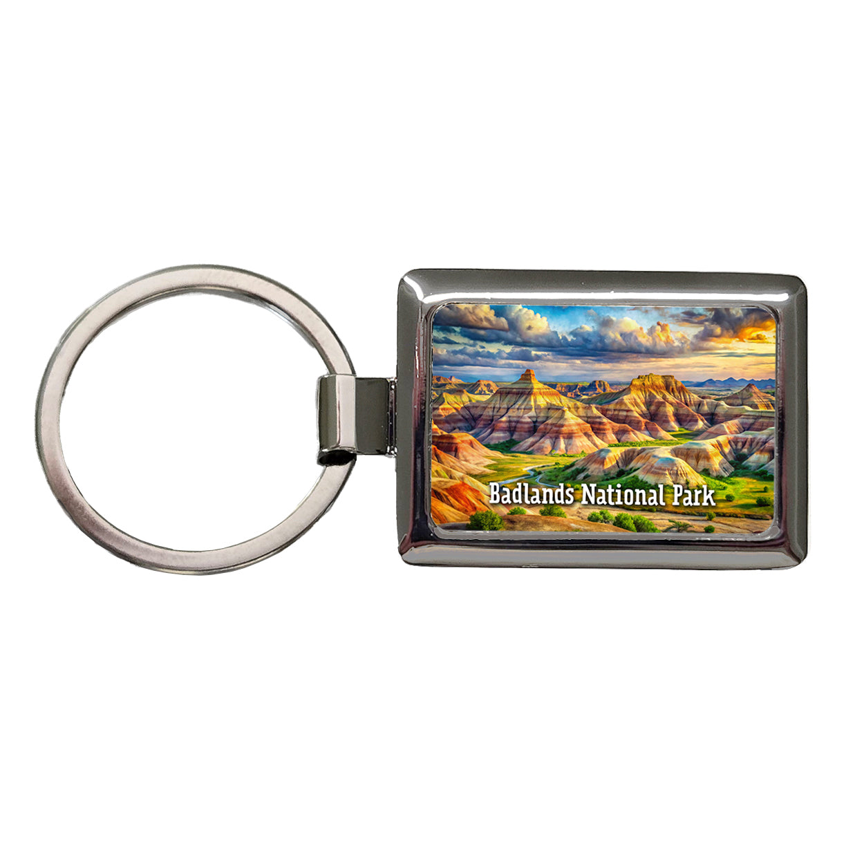 Badlands National Park South Dakota Rectangle Metal Keychain