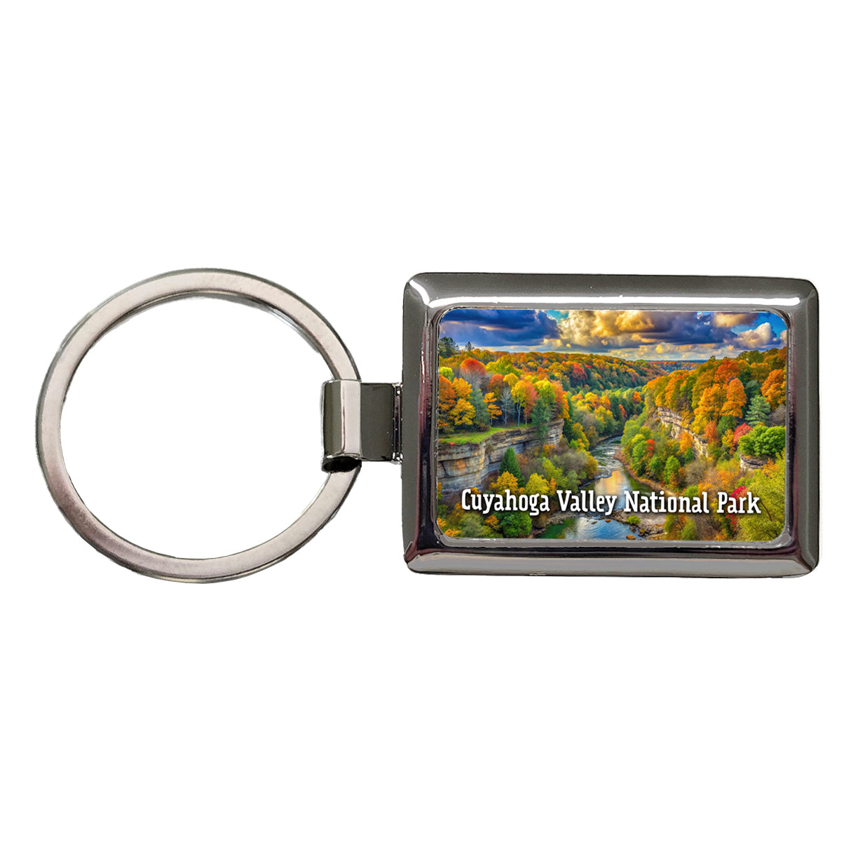 Cuyahoga Valley National Park Ohio Rectangle Metal Keychain
