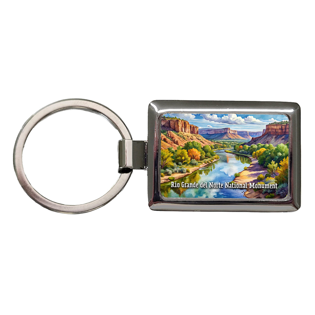 Rio Grande del Norte National Monument New Mexico Rectangle Metal Keychain