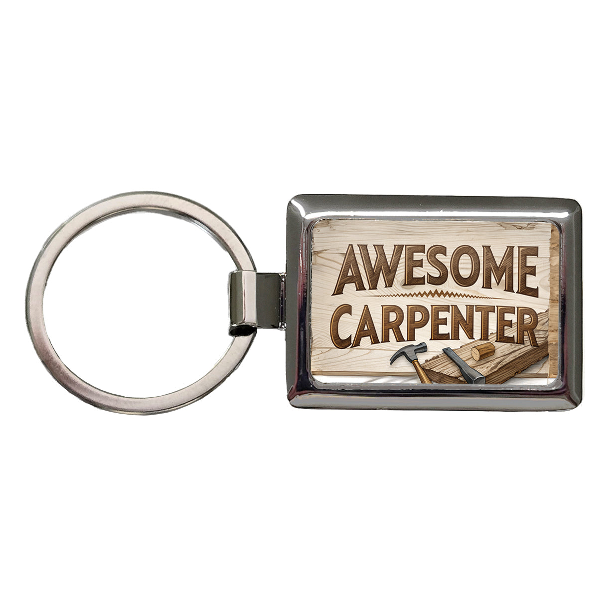Awesome Carpenter Inspirational Rectangle Metal Keychain