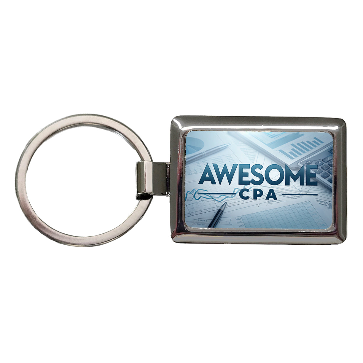 Awesome CPA Inspirational Rectangle Metal Keychain