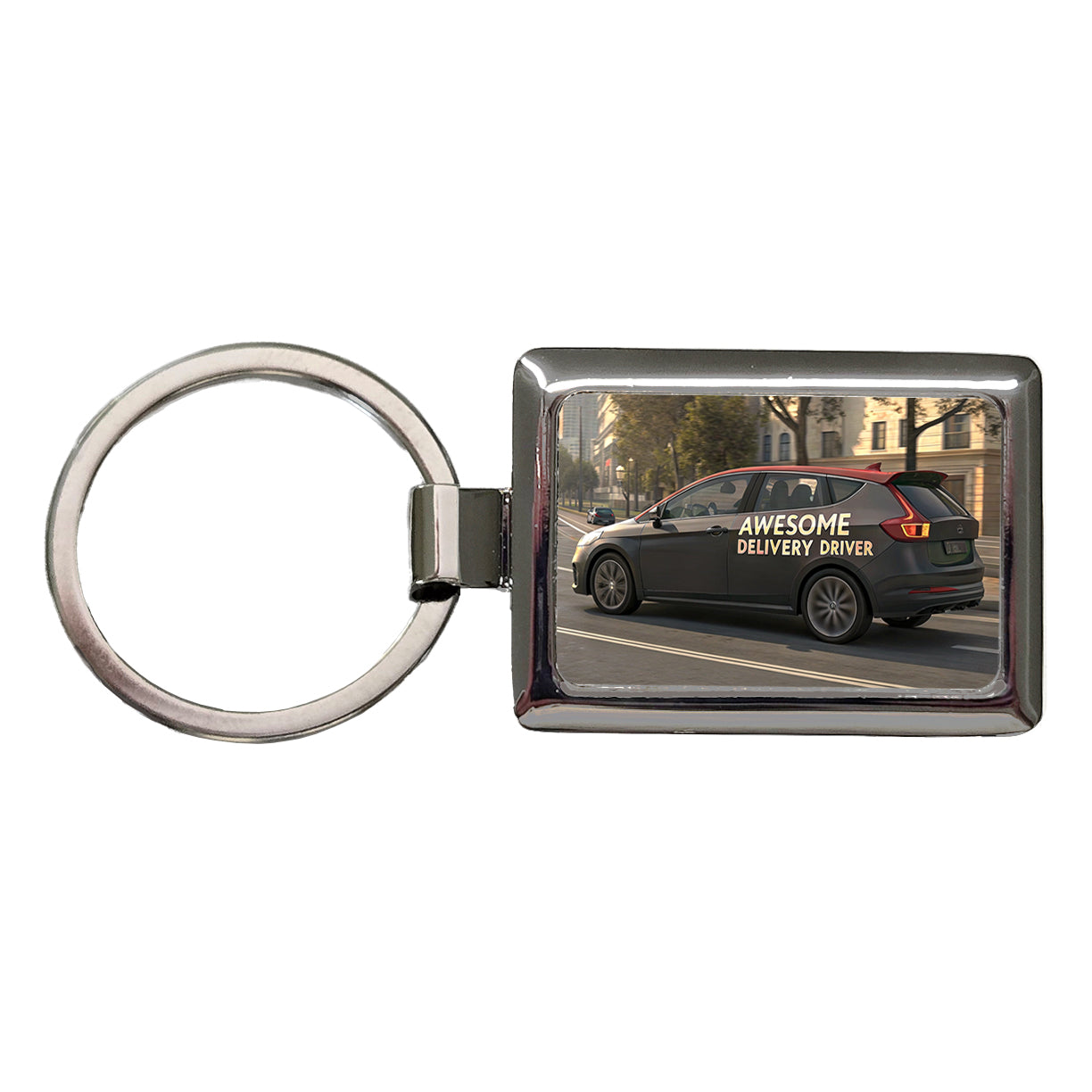 Awesome Delivery Driver Inspirational Rectangle Metal Keychain