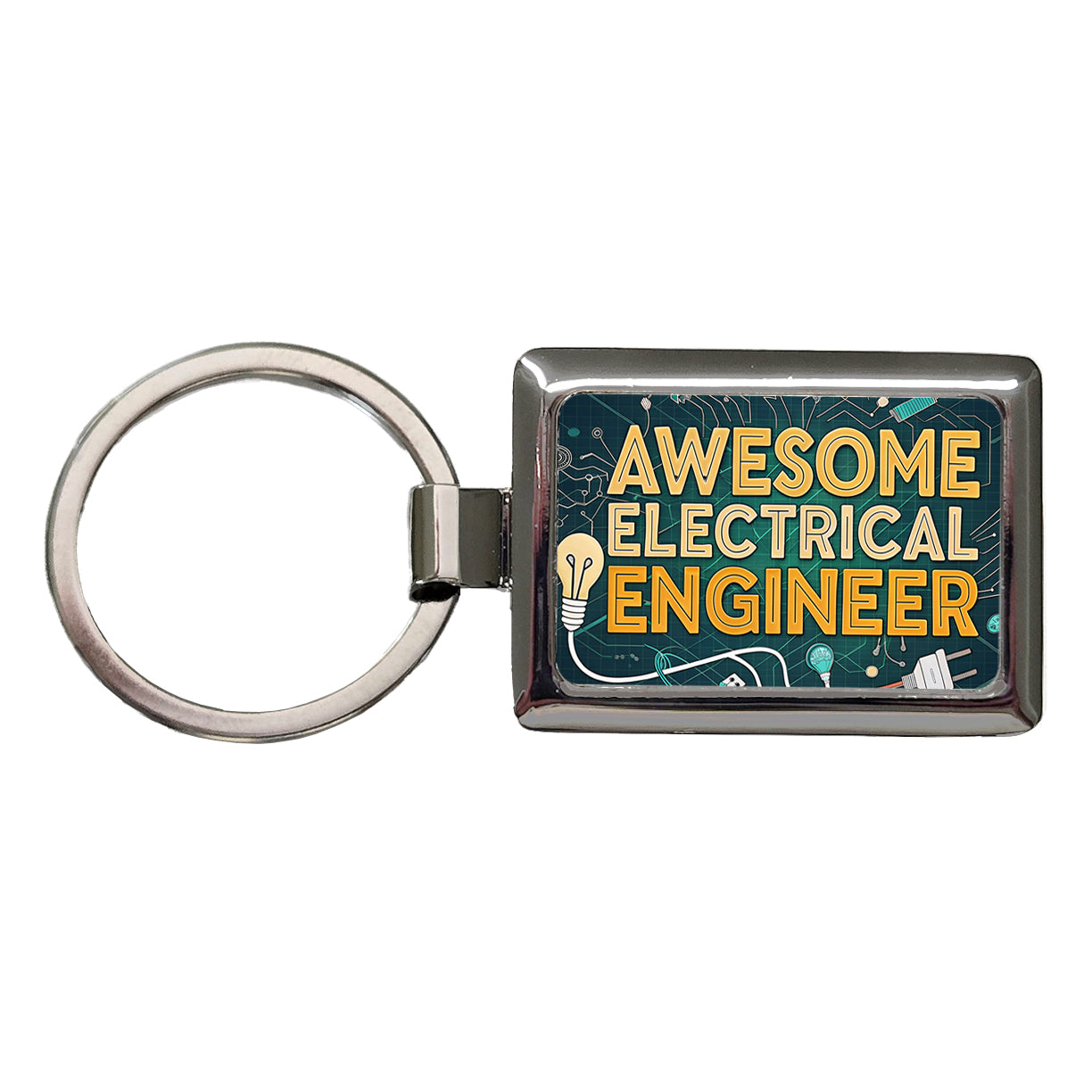 Awesome Electrical Engineer Inspirational Rectangle Metal Keychain