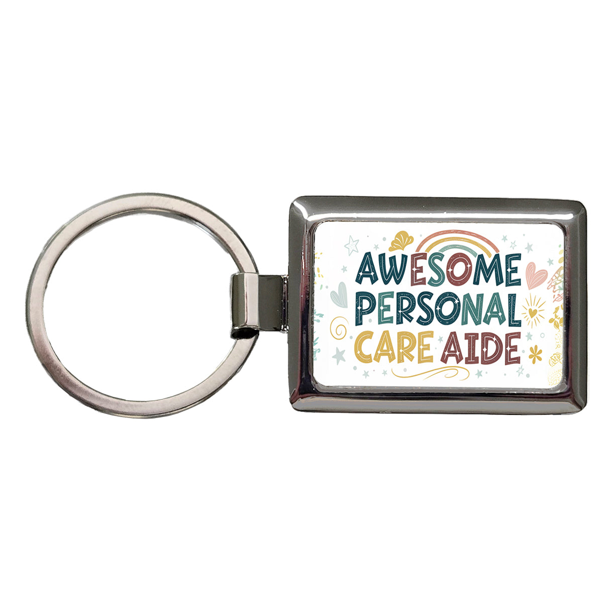 Awesome Personal Care Aide Home Health Inspirational Rectangle Metal Keychain