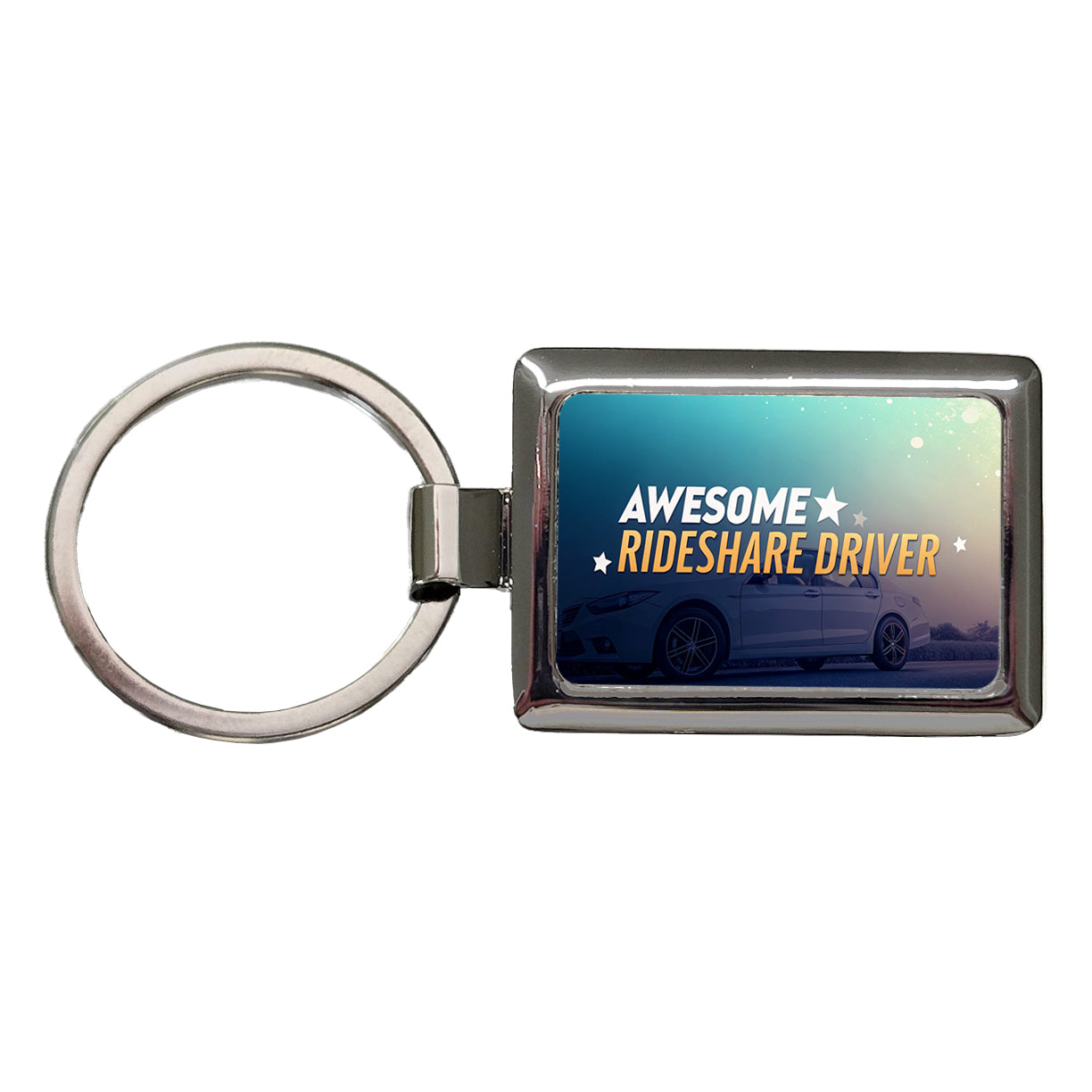 Awesome Rideshare Driver Inspirational Rectangle Metal Keychain