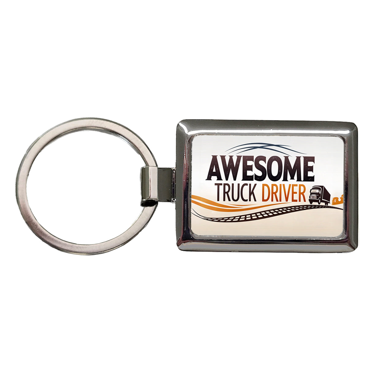 Awesome Truck Driver Inspirational Rectangle Metal Keychain