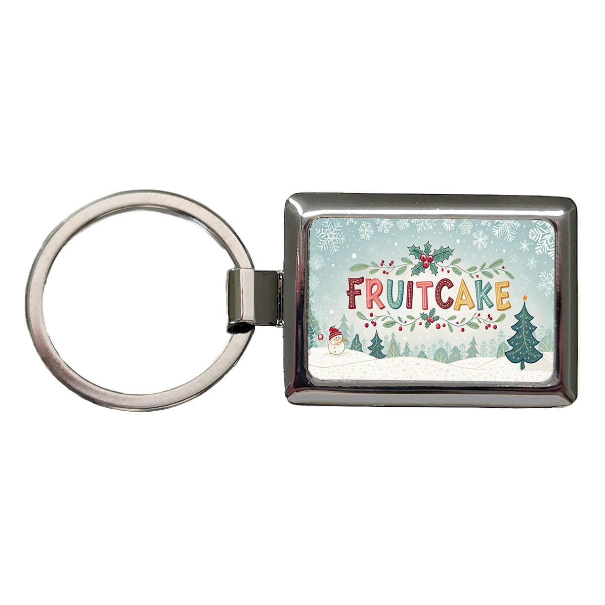 Fruitcake Holiday Fruitcake Crazy Funny Rectangle Metal Keychain