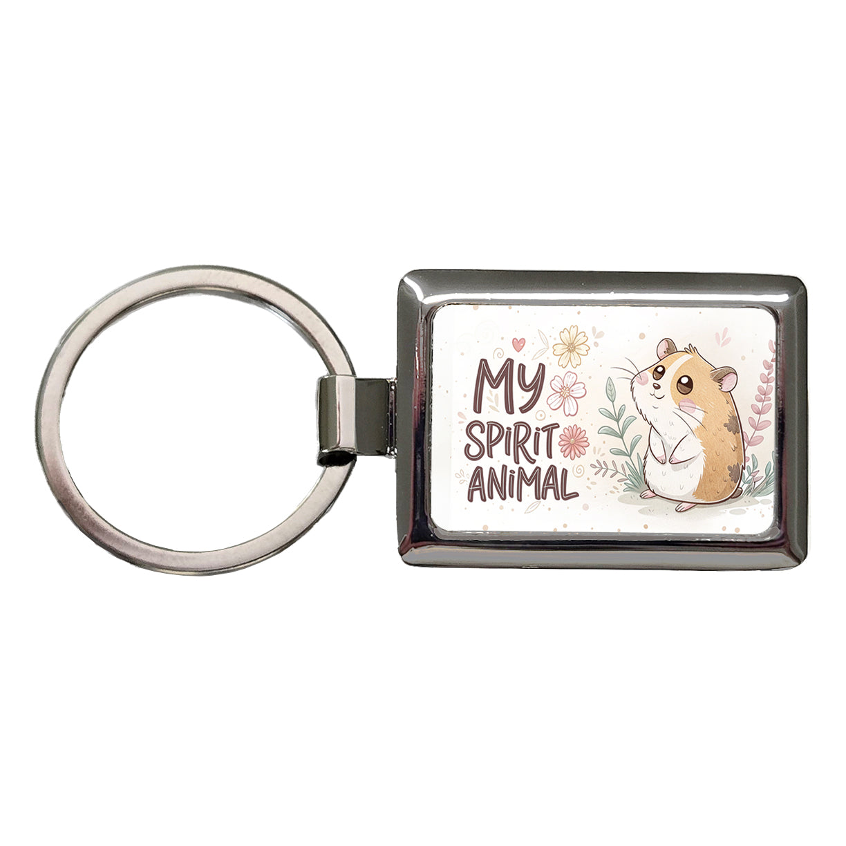 My Spirit Animal Hamster Funny Rectangle Metal Keychain
